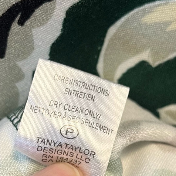 Tanya Taylor Dress Green Cream & Black Floral Thea Dress in Martini Multi 3X NWT - Picture 11 of 16